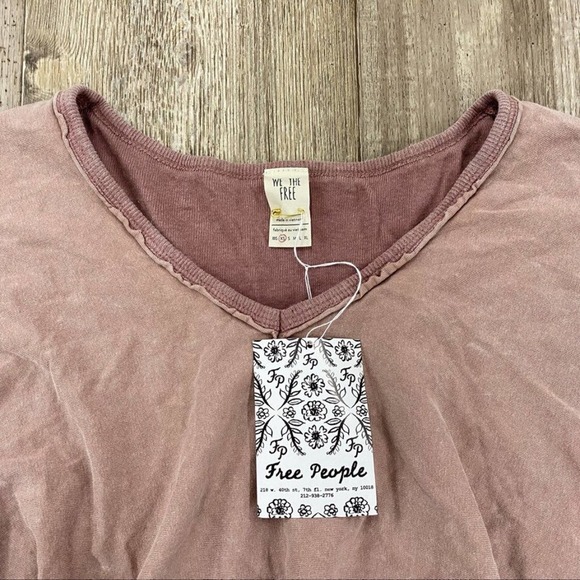 Free People We The Free Girl Talk Tee in Summer Sparrow New with Tags Size XS - Picture 3 of 5